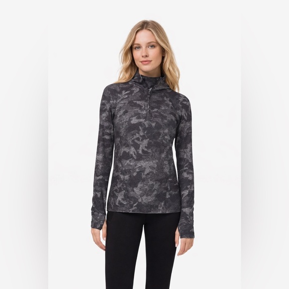 Lululemon Jackets & Blazers - Lululemon Warm Stabilizer 1/2 Zip Hoodie Incognito Camo Black Size 6 Athleisure